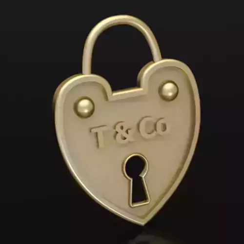 Tiffany Heart Lock Pendant 3D print model