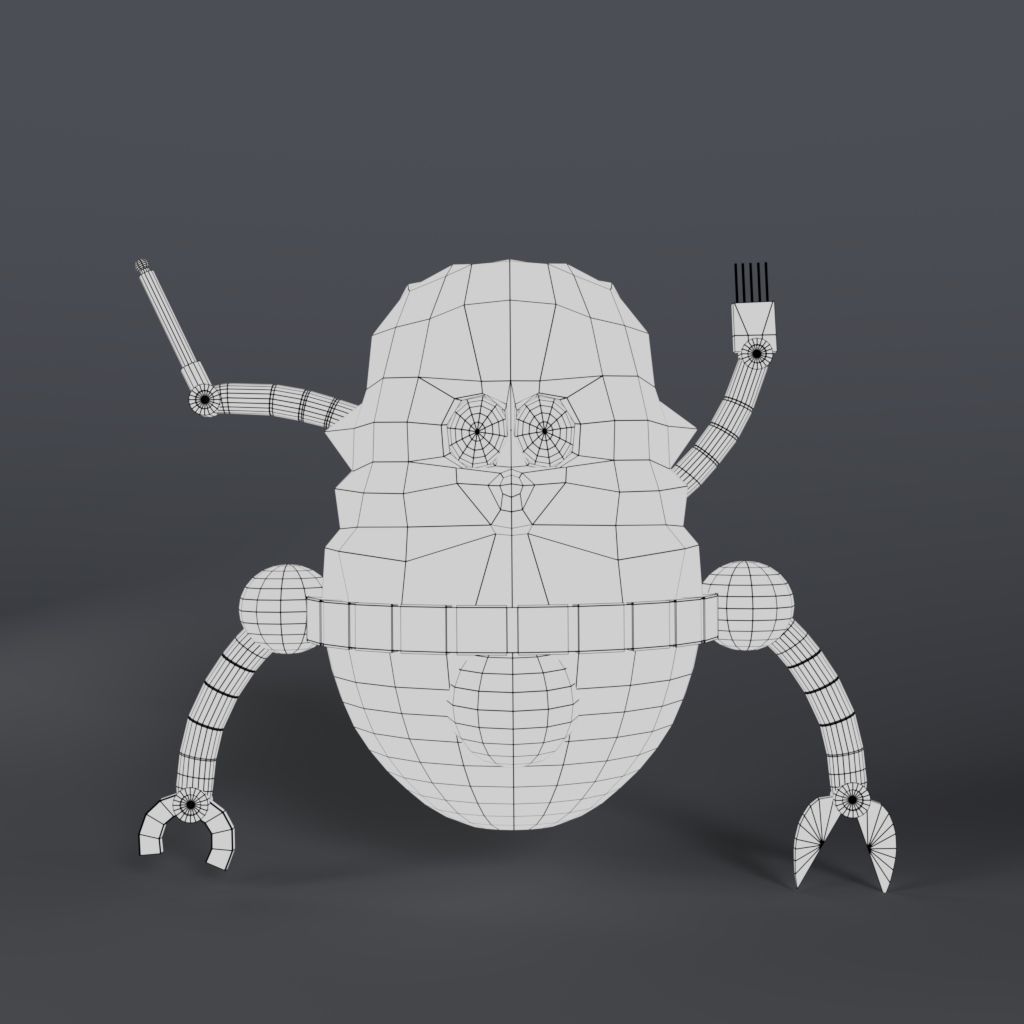3D low poly Monster character Low-poly 3D model_19