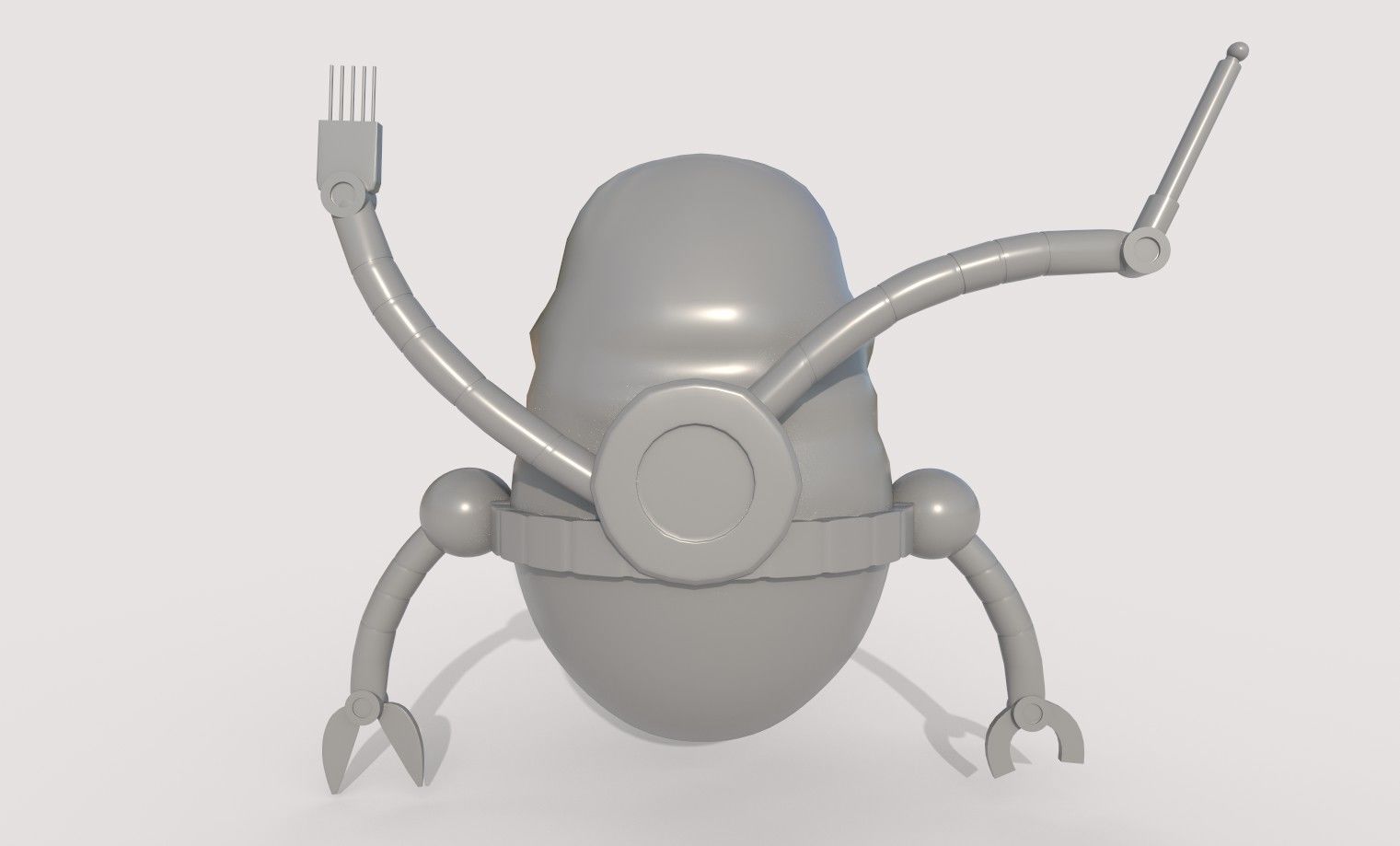 3D low poly Monster character Low-poly 3D model_6