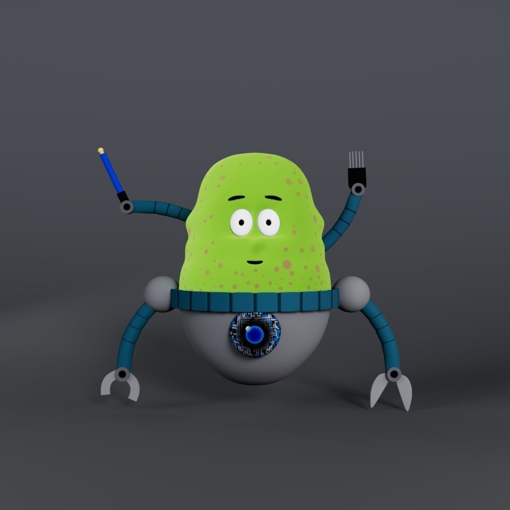 3D low poly Monster character Low-poly 3D model_17