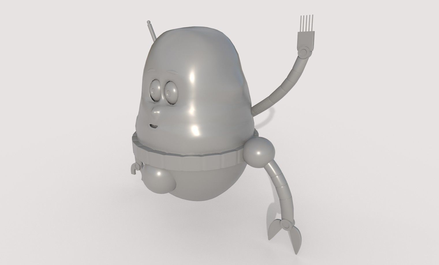 3D low poly Monster character Low-poly 3D model_5