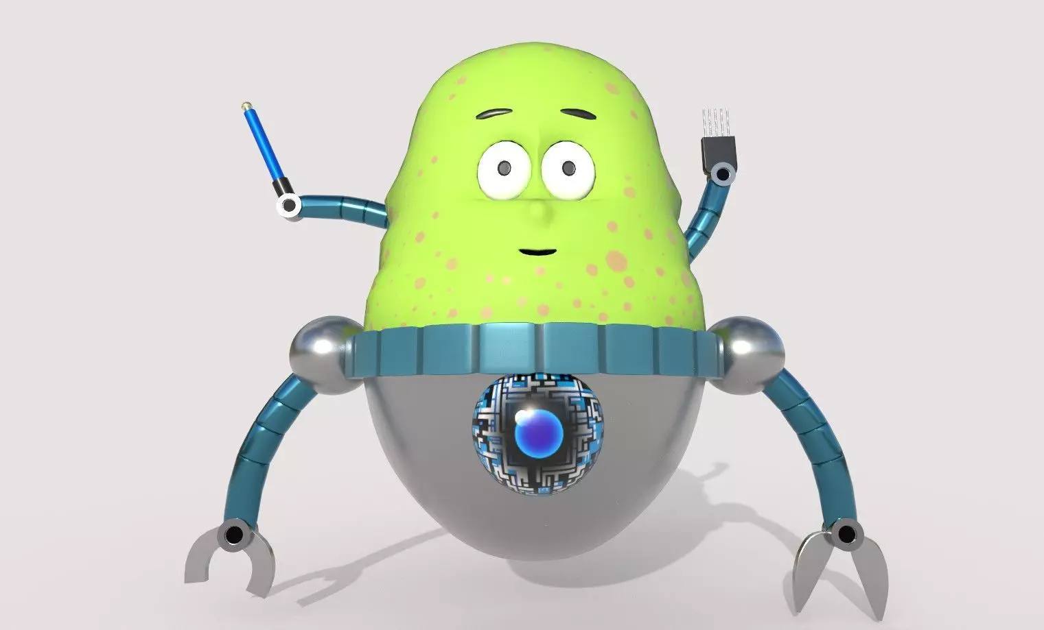 3D low poly Monster character Low-poly 3D model_0