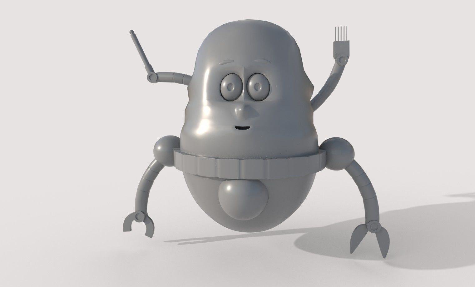 3D low poly Monster character Low-poly 3D model_4