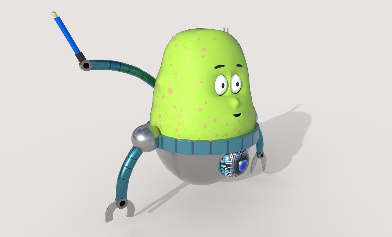 3D low poly Monster character Low-poly 3D model_3