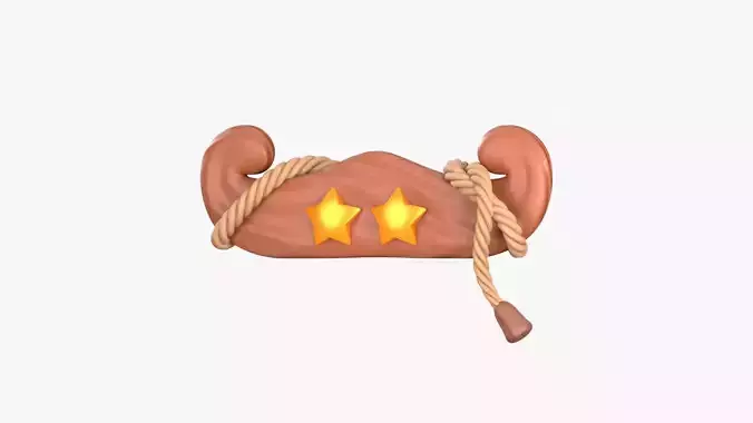 Two Star Winning 3D Illustration 3D model