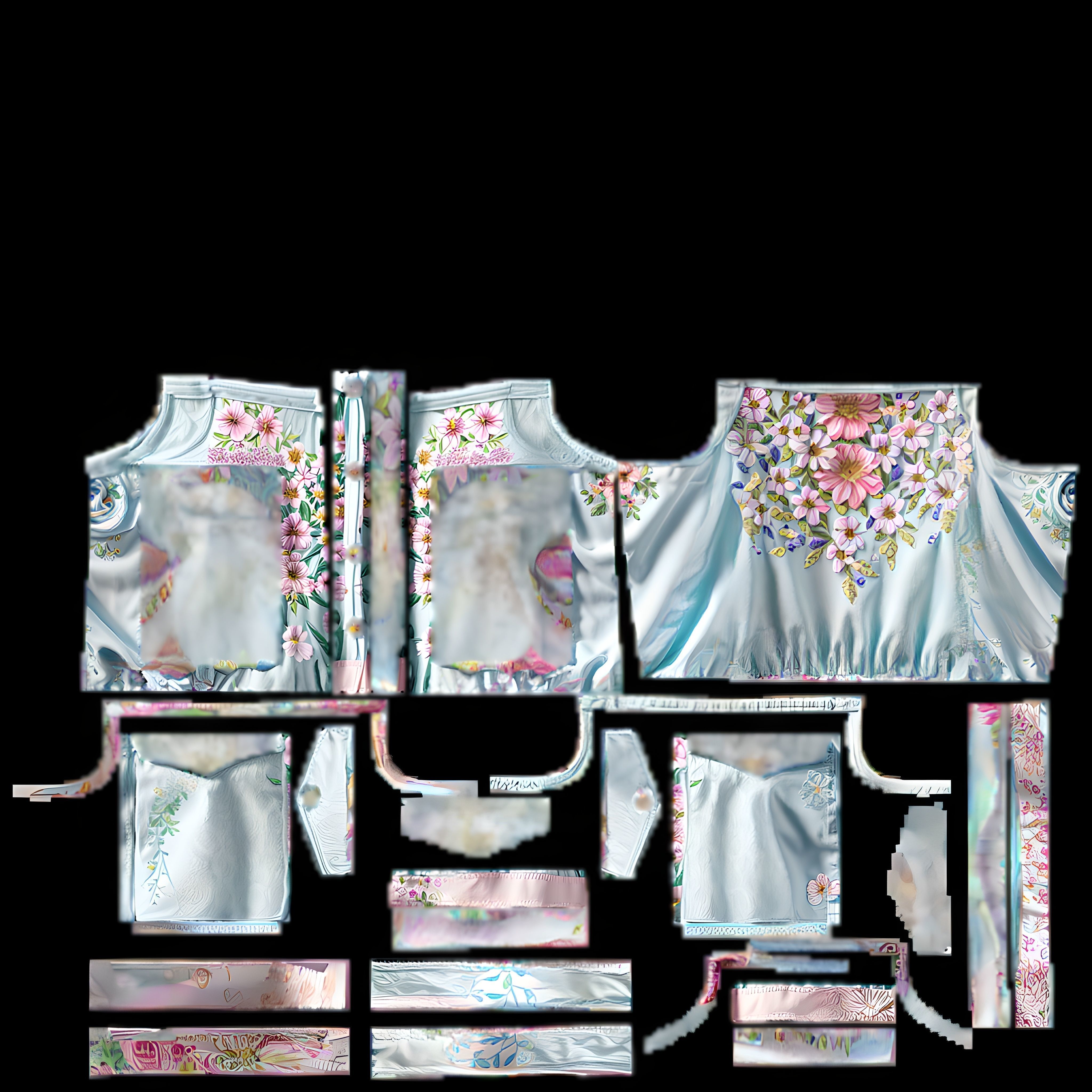 Floral Top PBR 4k  Low-poly 3D model_6