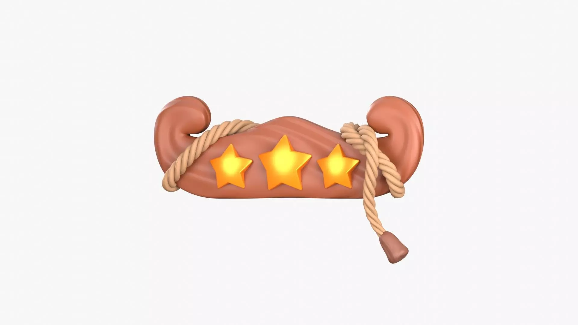 Three Star Winning 3D Illustration 3D model