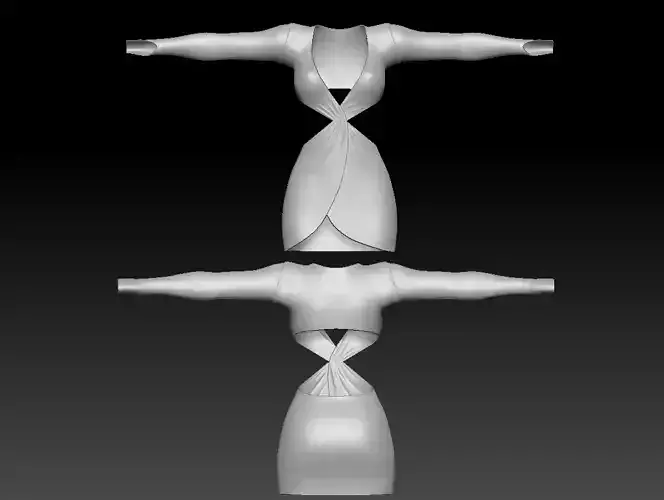 OFLSL20 -Jenner Dress Low-poly 3D model