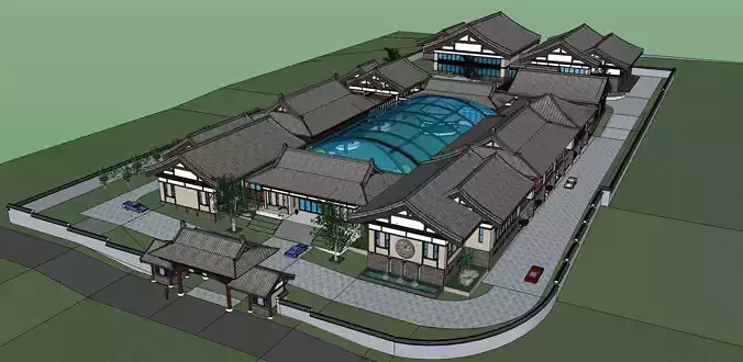 Chinese style architectural model 3D model