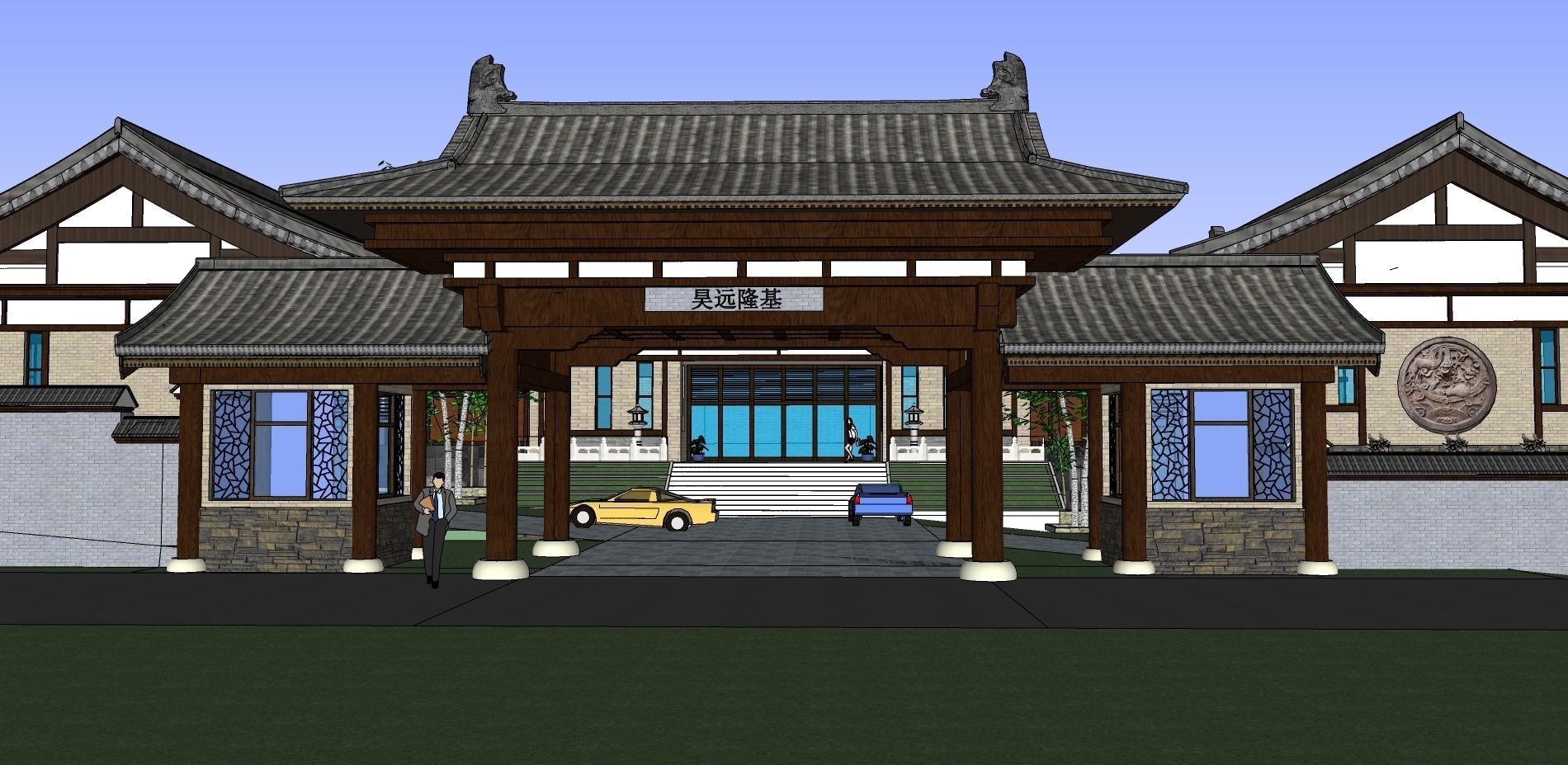 Chinese style architectural model 3D model_2