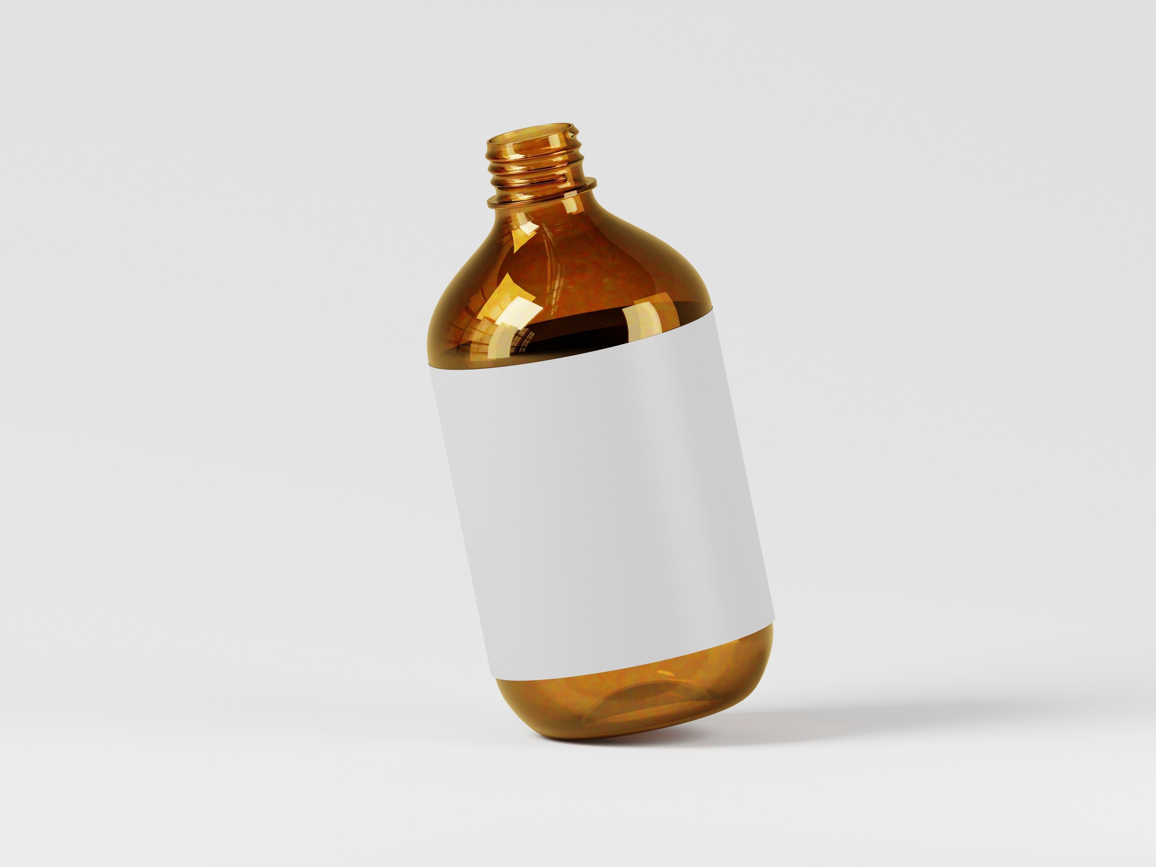 Amber Bottle 3D Model Low-poly 3D model_8