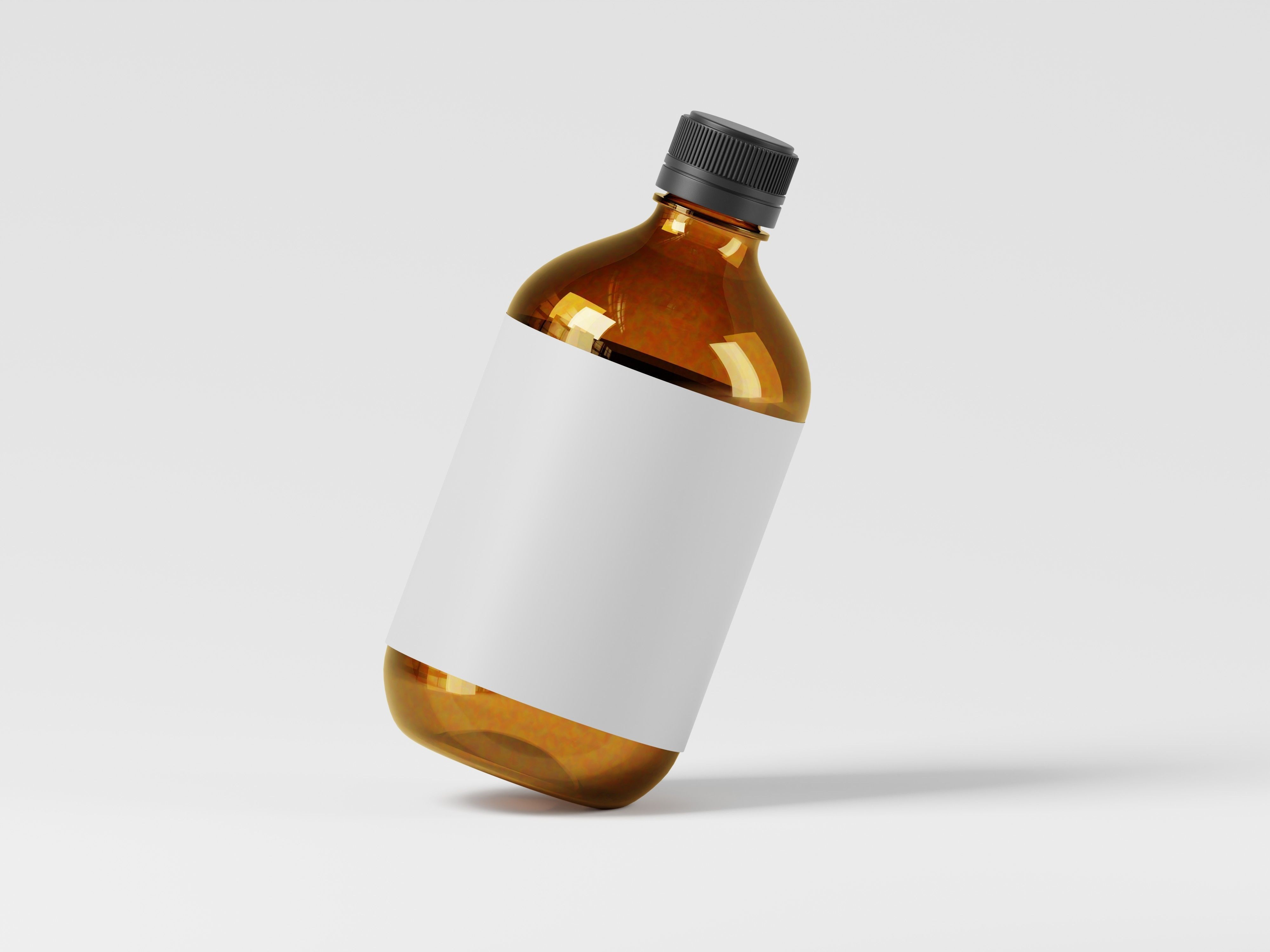 Amber Bottle 3D Model Low-poly 3D model_7