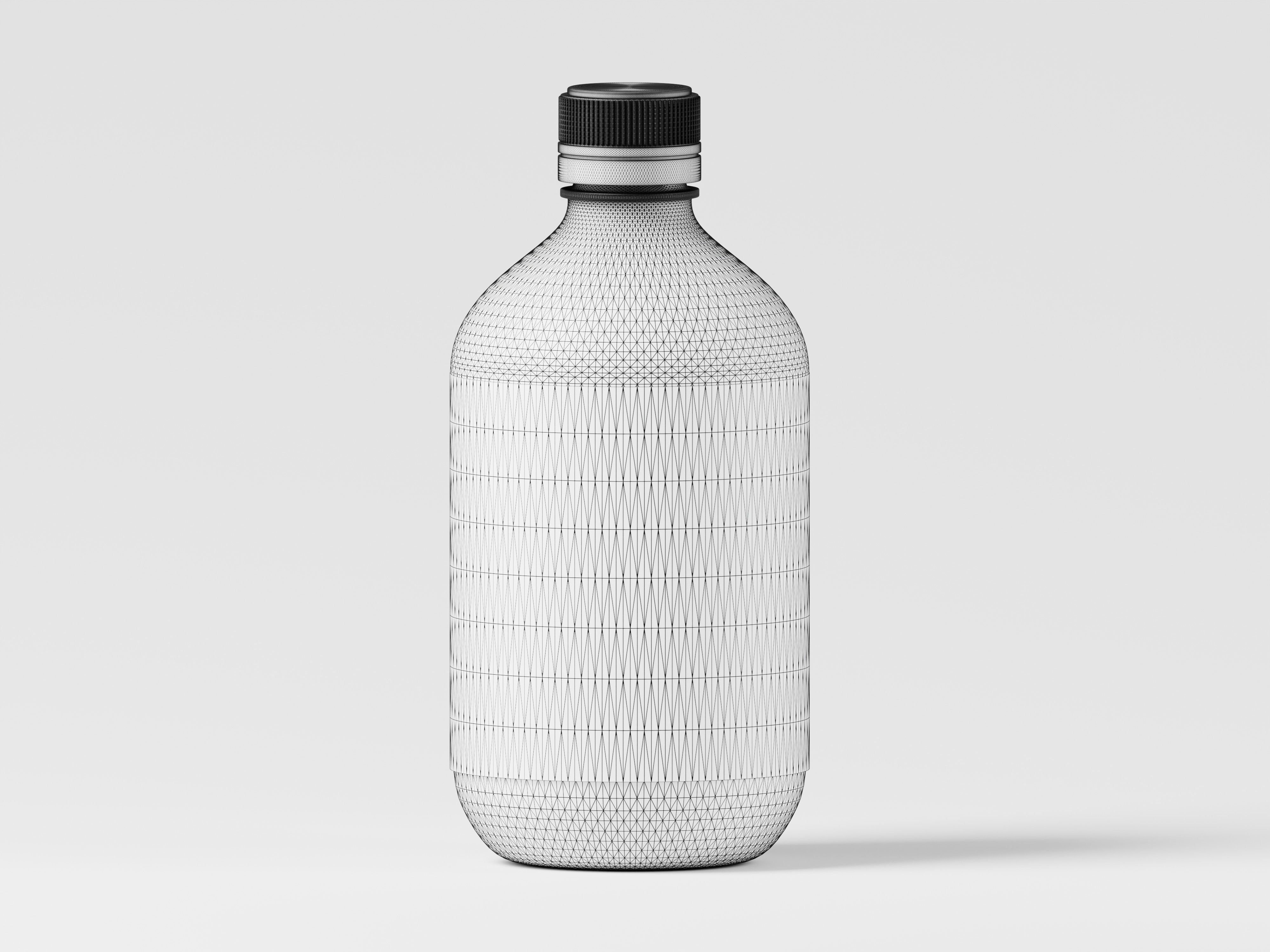 Amber Bottle 3D Model Low-poly 3D model_1