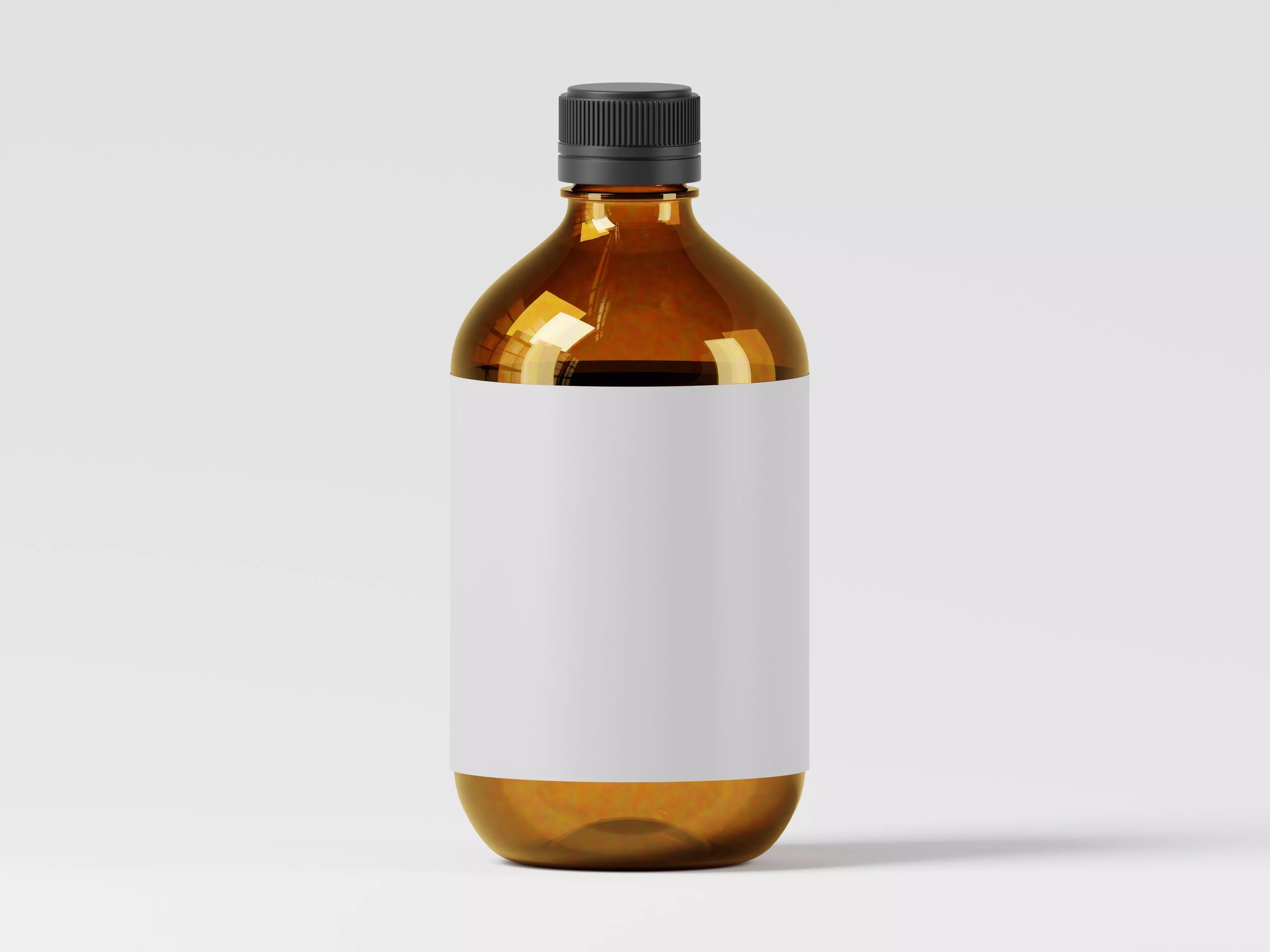 Amber Bottle 3D Model Low-poly 3D model_0