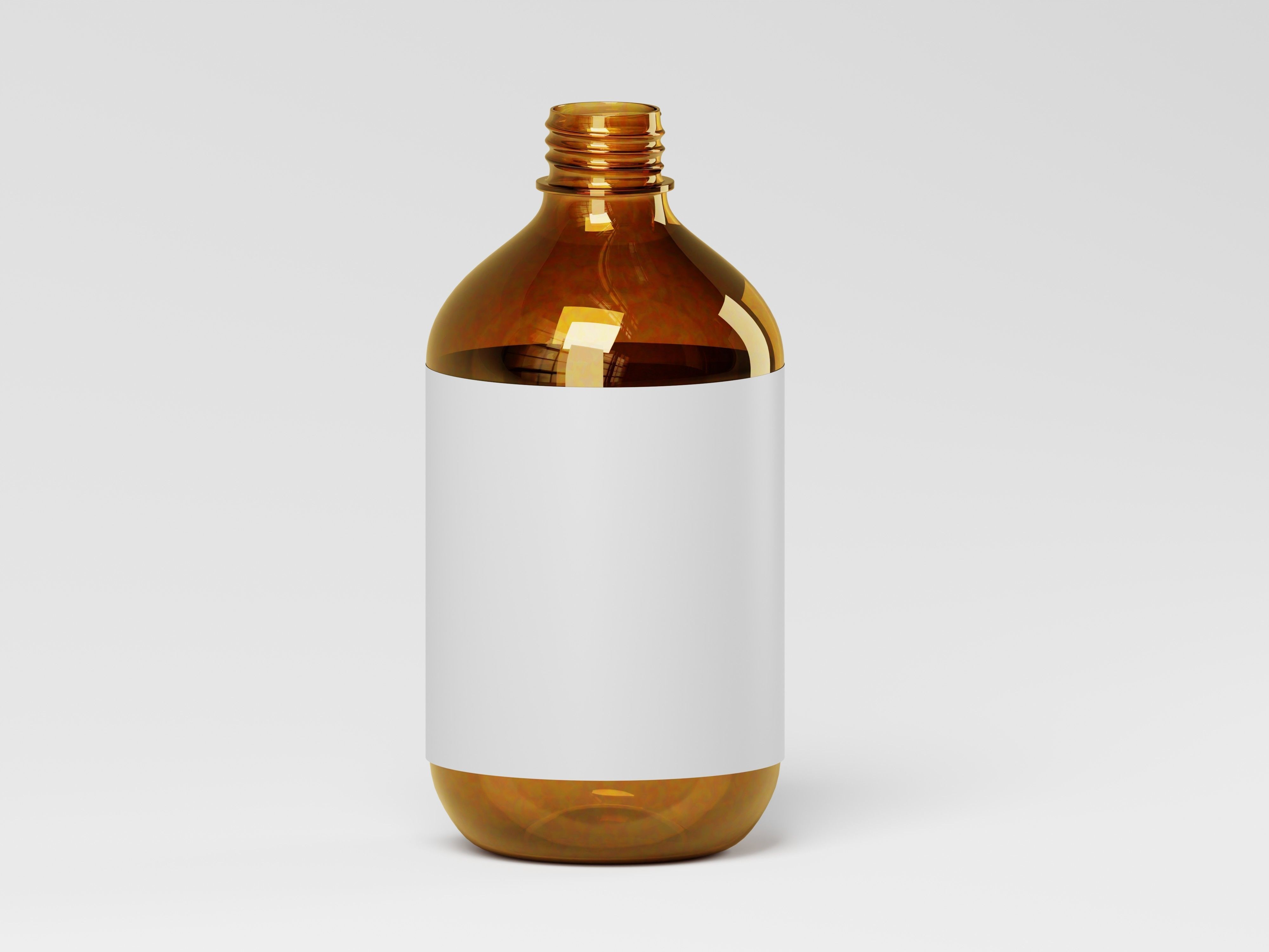 Amber Bottle 3D Model Low-poly 3D model_3