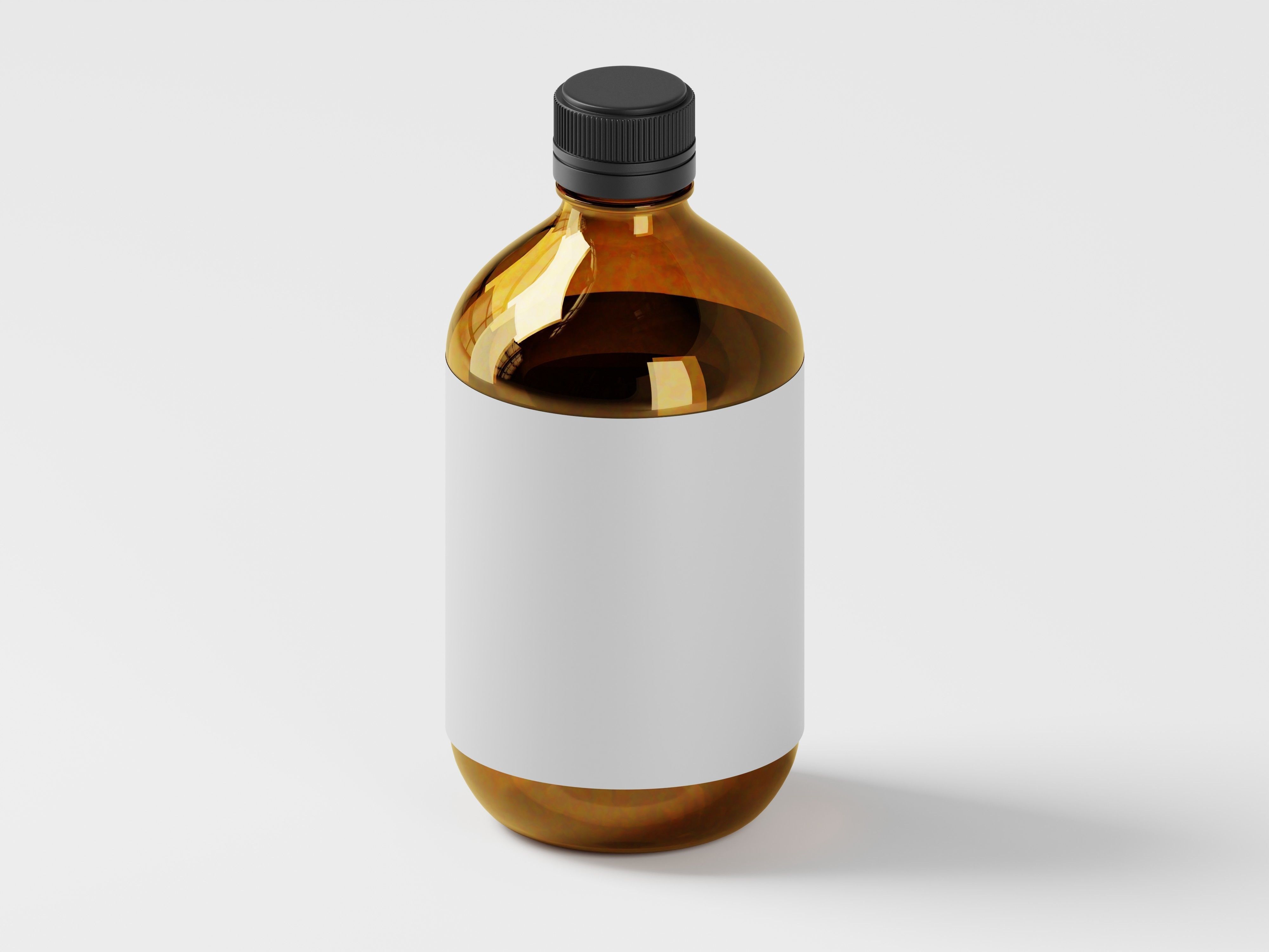 Amber Bottle 3D Model Low-poly 3D model_2