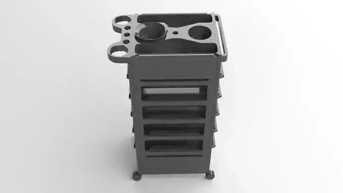 Salon SPA Beauty Rolling Trolley Cart with Drawers - lowpoly Low-poly 3D model