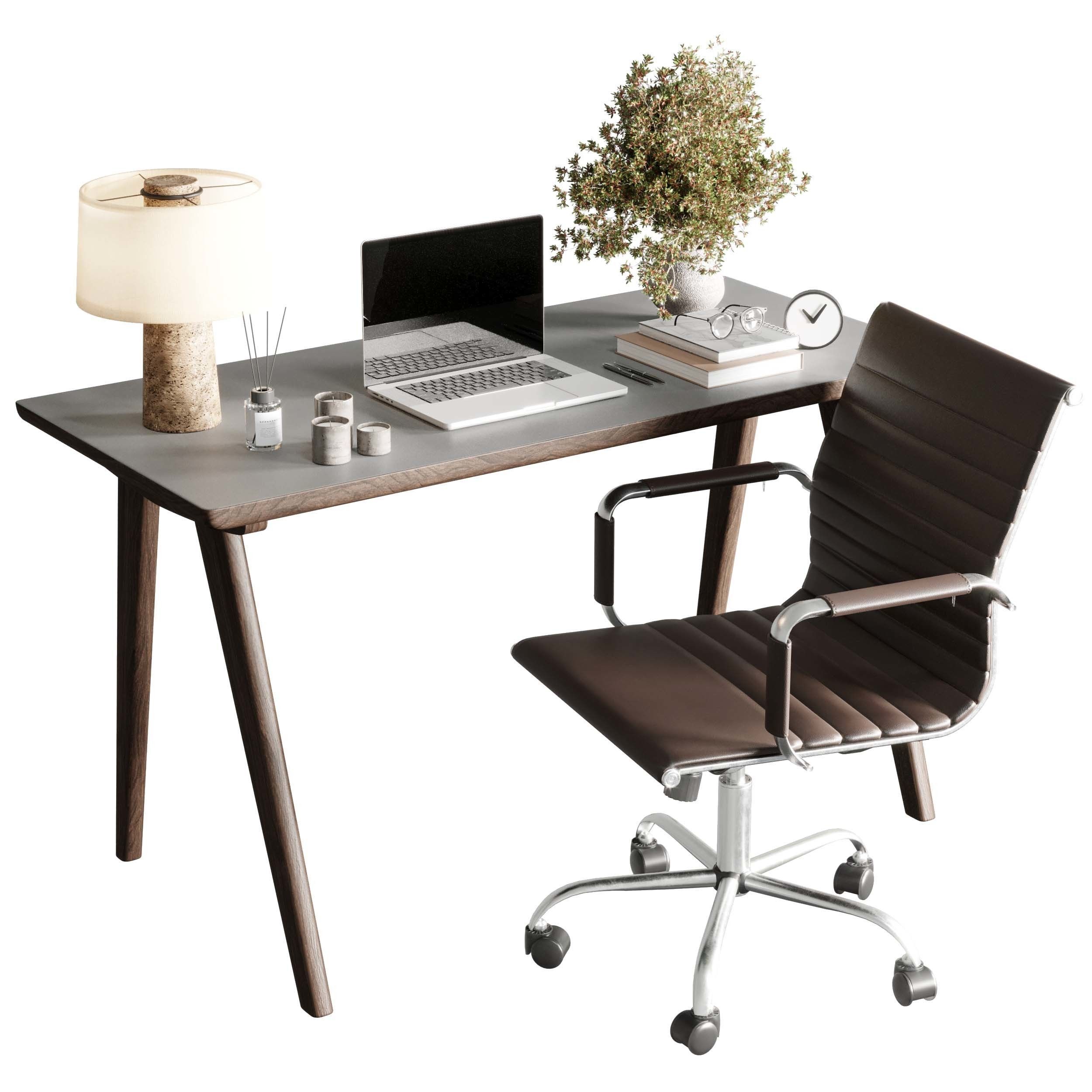 Workplace - Home offfice set - office furniture 40 3D model_5