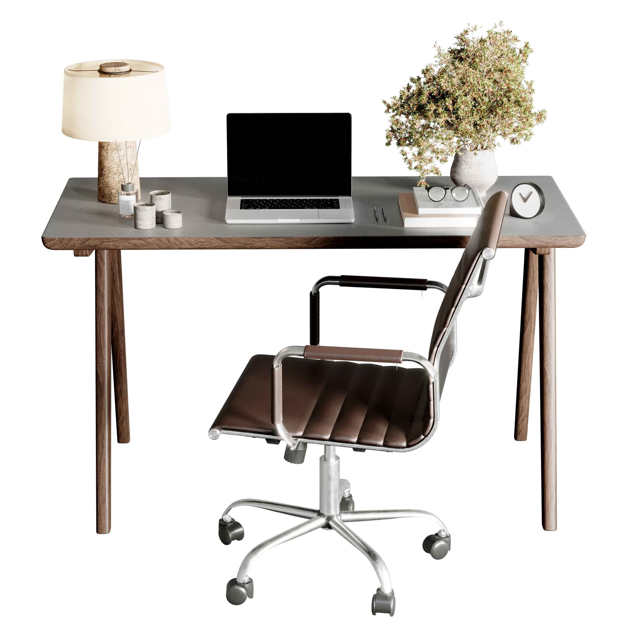 Workplace - Home offfice set - office furniture 40 3D model_1