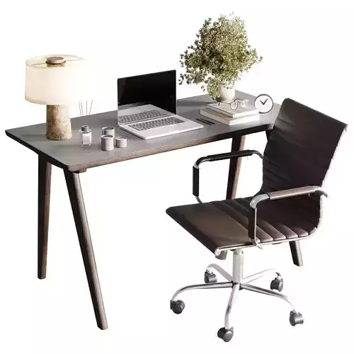 Workplace - Home offfice set - office furniture 40 3D model