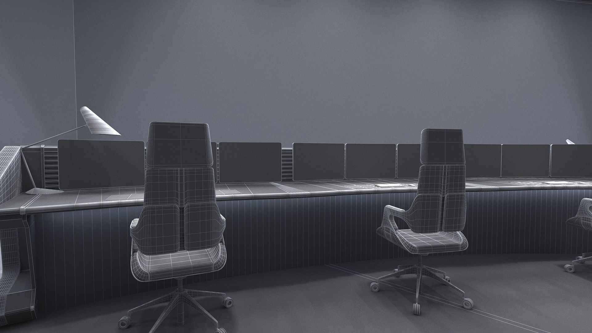 Monitoring room command center 3D model_22