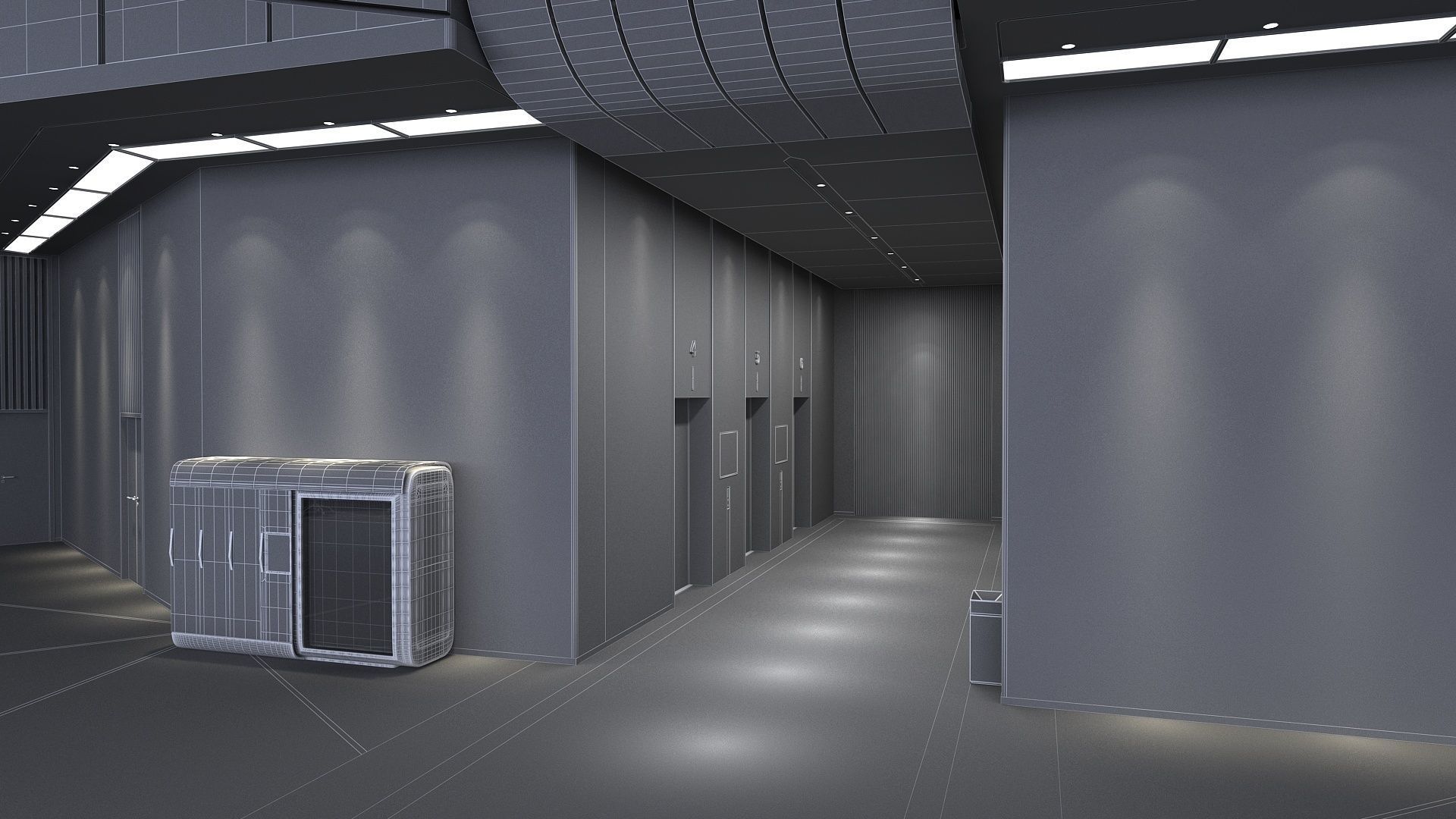 Monitoring room command center 3D model_18