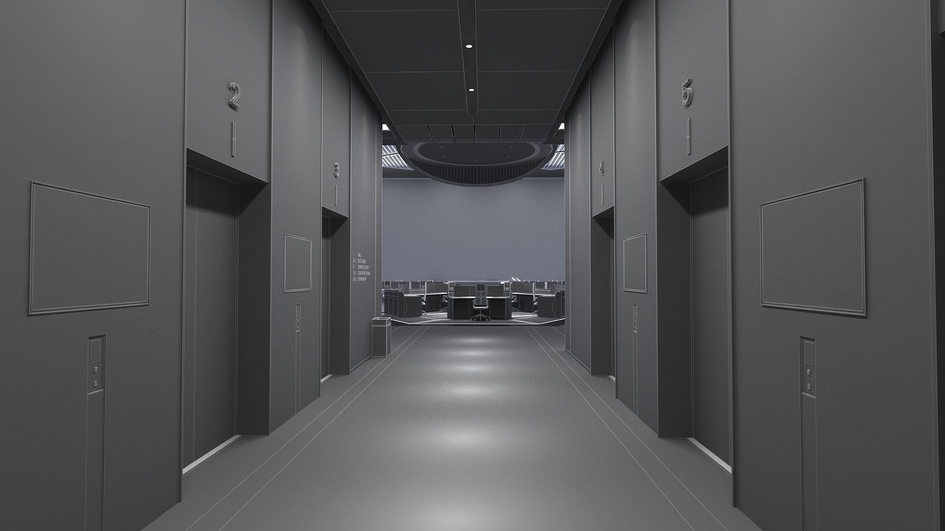 Monitoring room command center 3D model_23