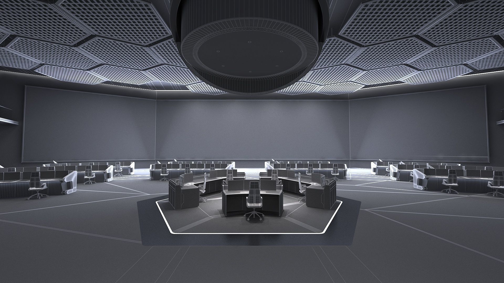 Monitoring room command center 3D model_15