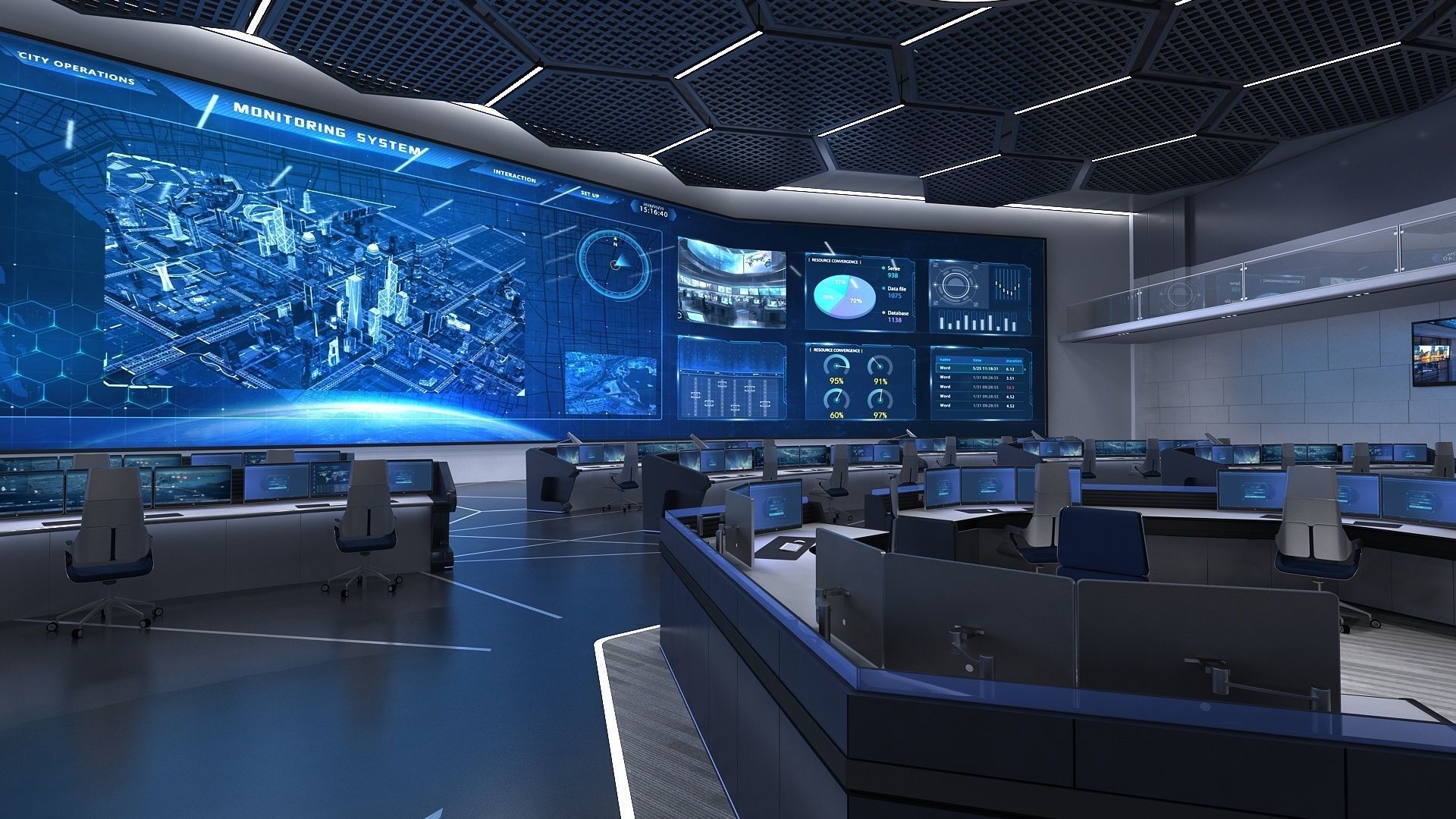Monitoring room command center 3D model_10