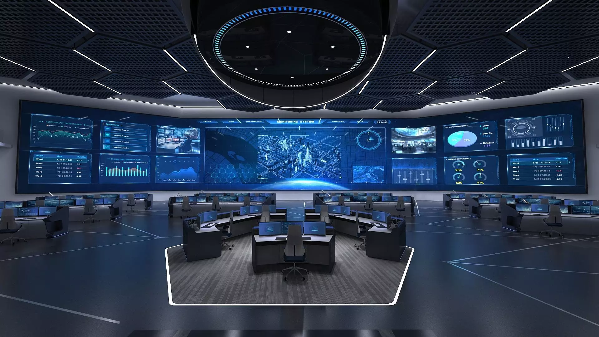 Monitoring room command center 3D model_0