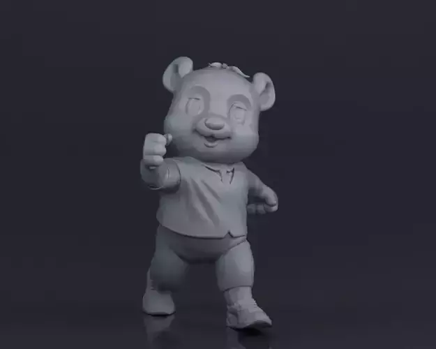 S00094 Cartoon bear 3dp 3D print model
