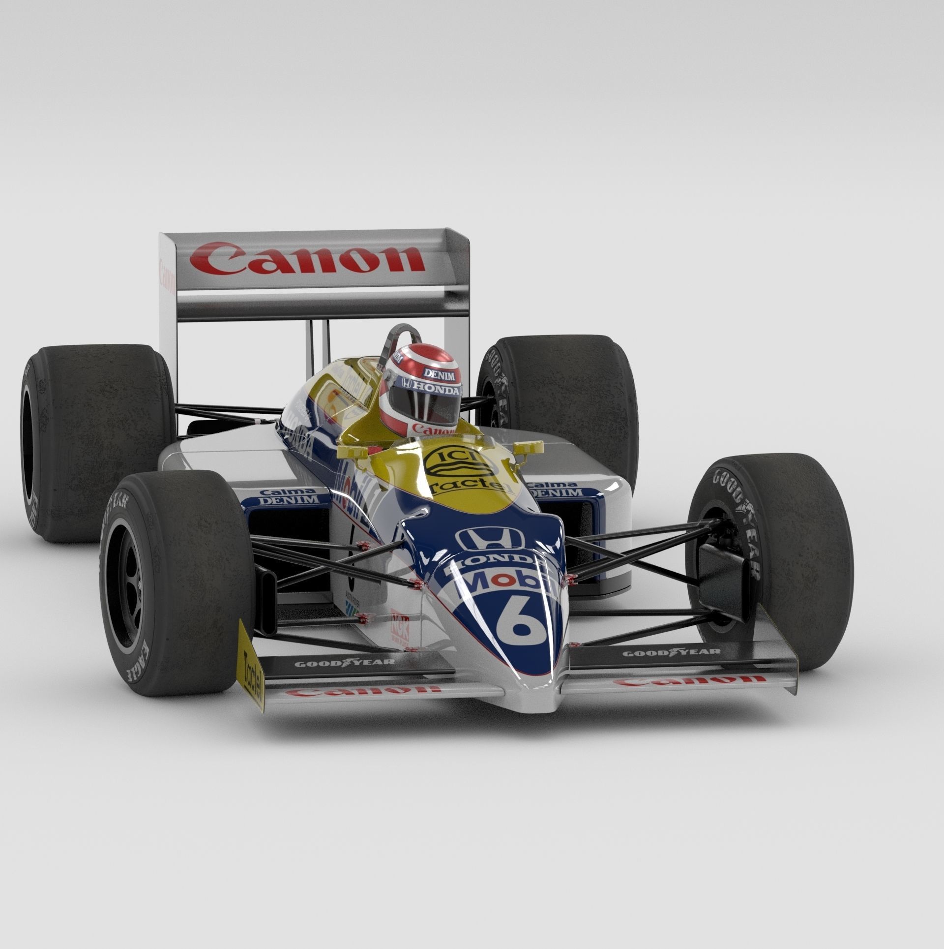 Williams FW11 Formula-1 3D model_5