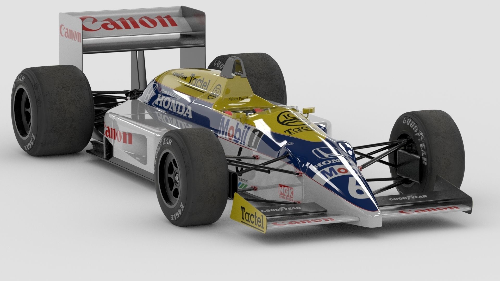 Williams FW11 Formula-1 3D model_6
