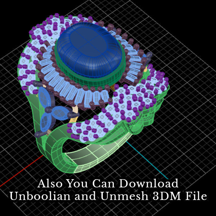 Marquise and Baguette Ring 3D print model_12