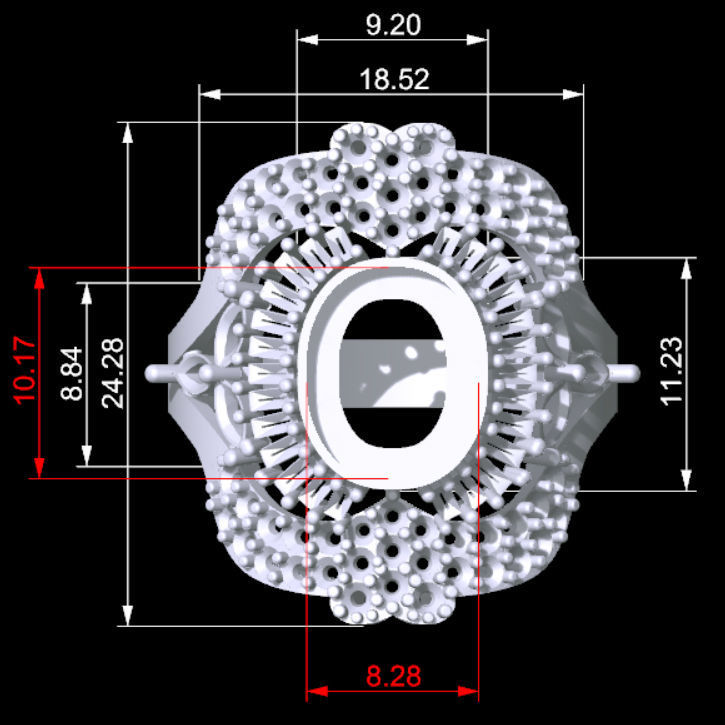 Marquise and Baguette Ring 3D print model_3