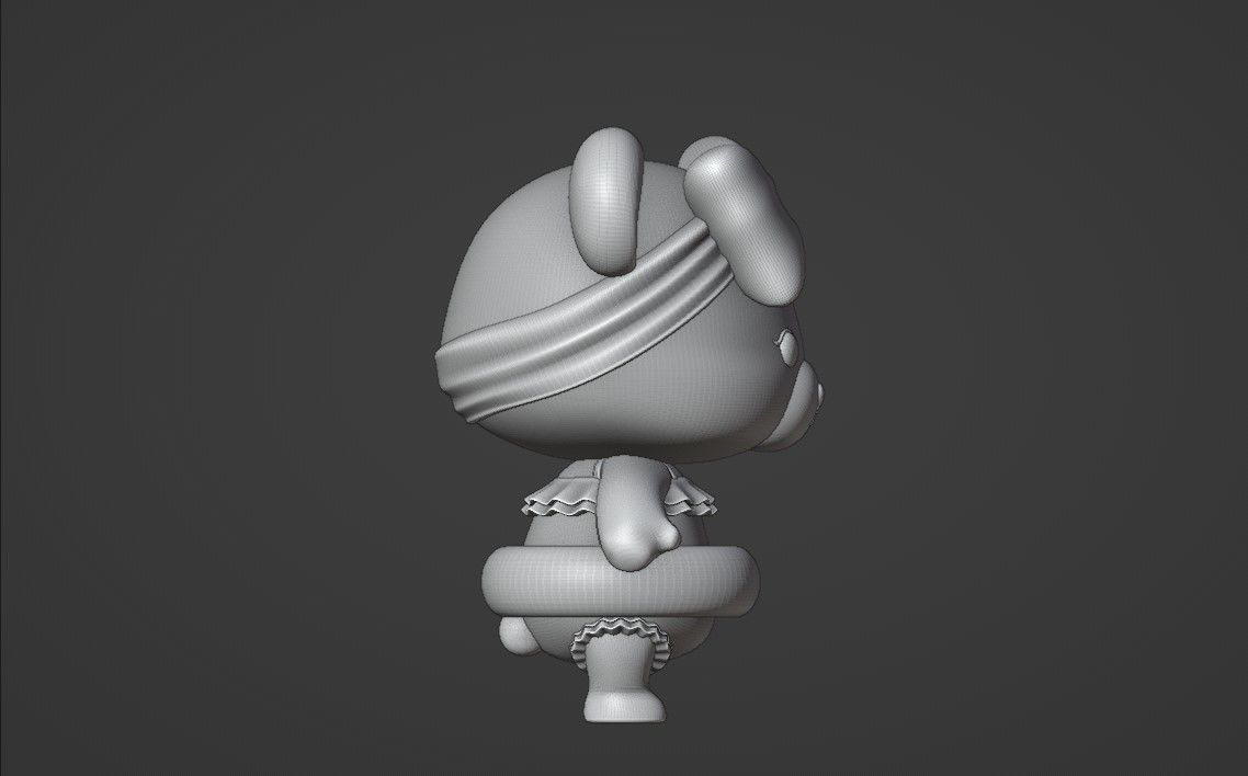 summer bear 3D print model_3