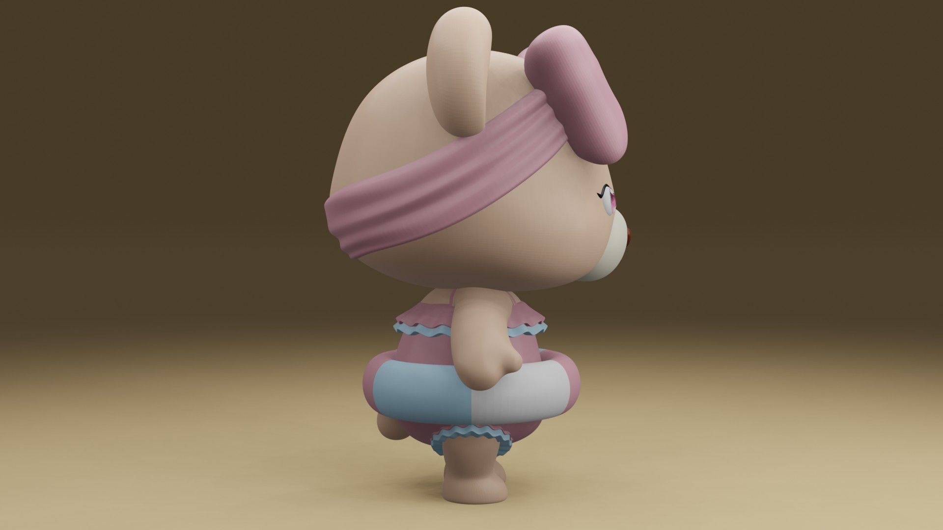 summer bear 3D print model_9