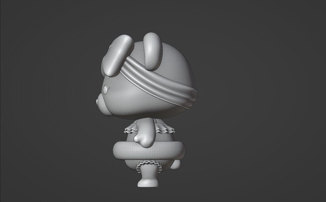 summer bear 3D print model_5