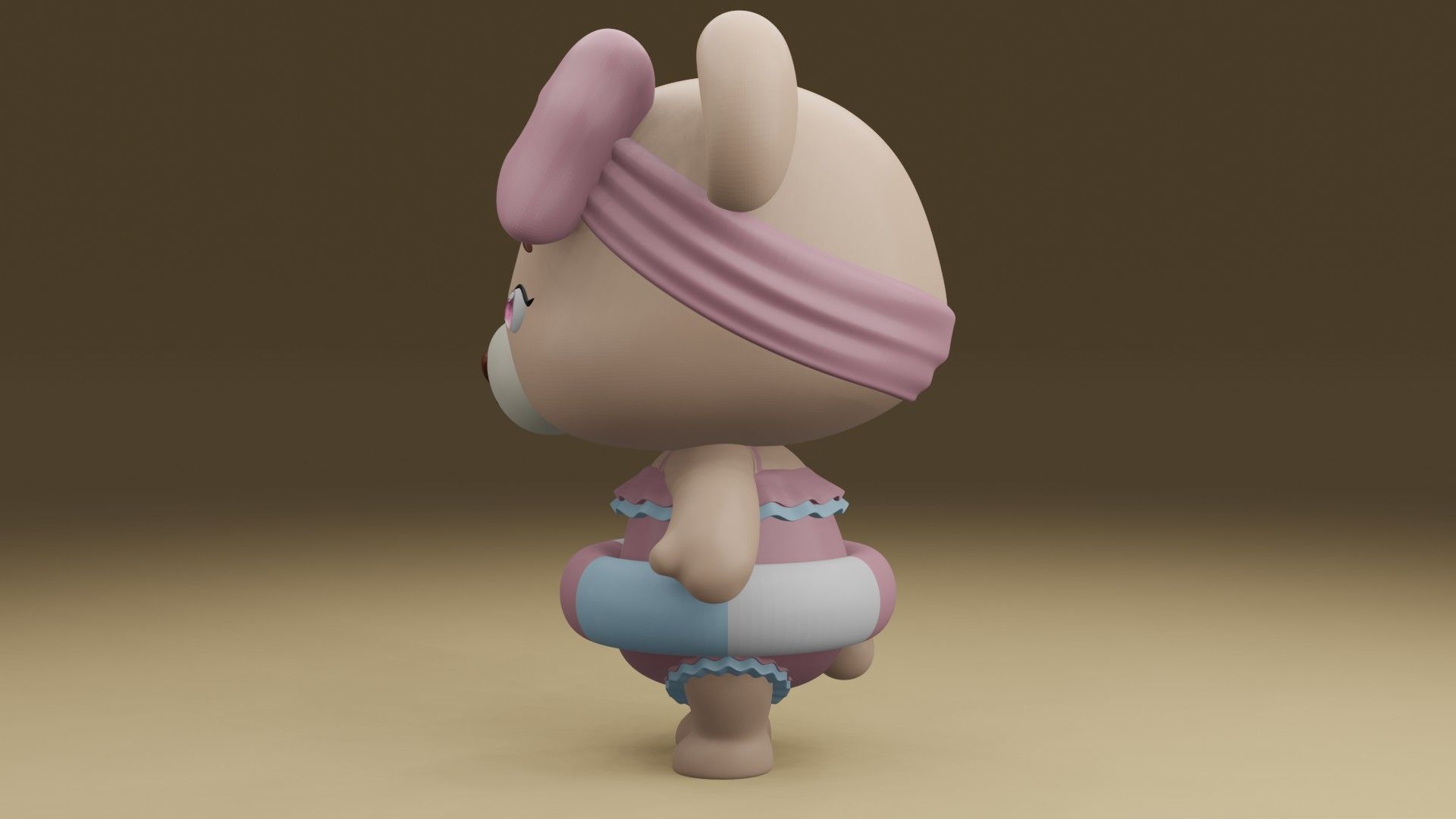 summer bear 3D print model_13