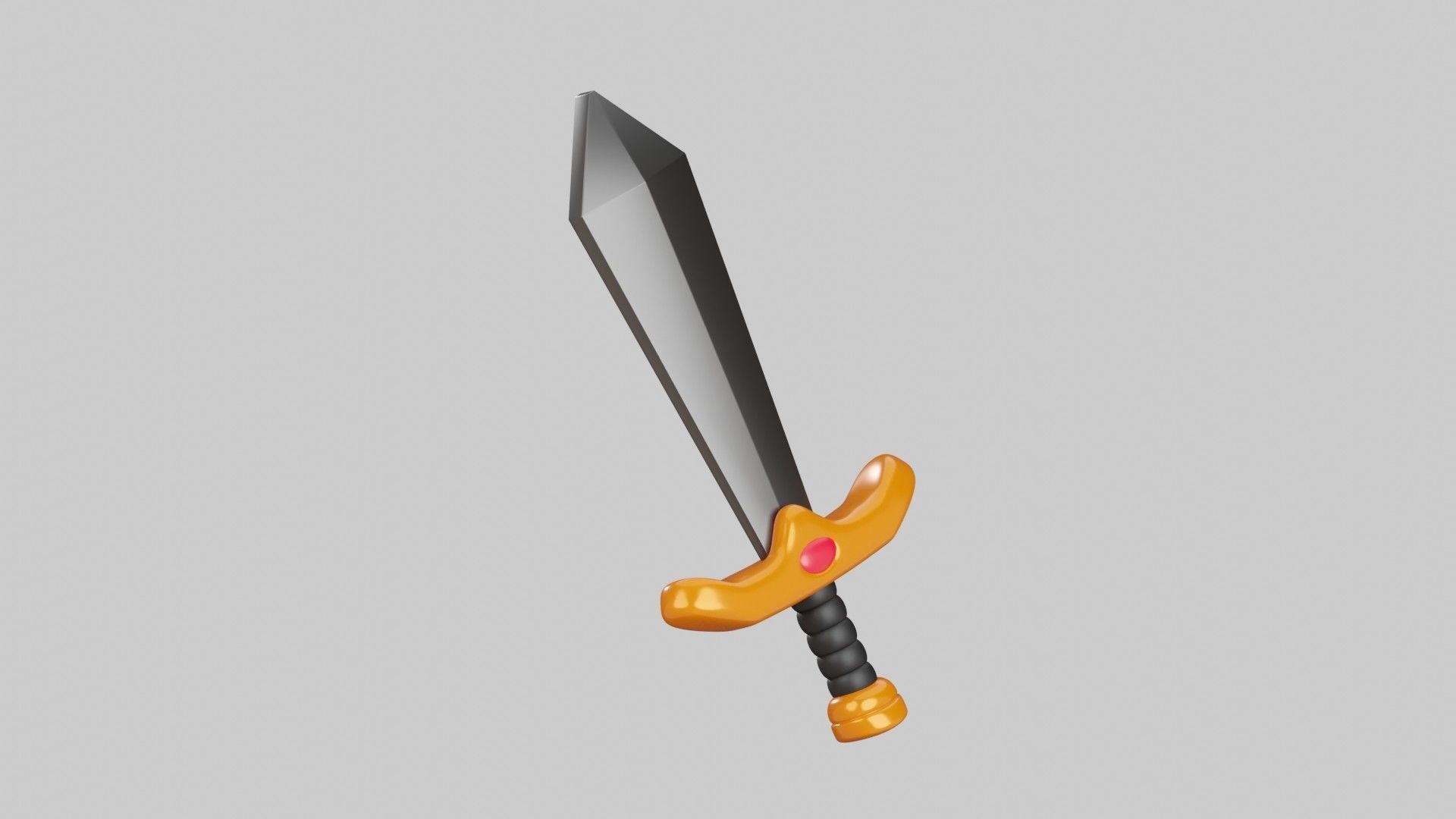 Sword 3D Illustration 3D model_19