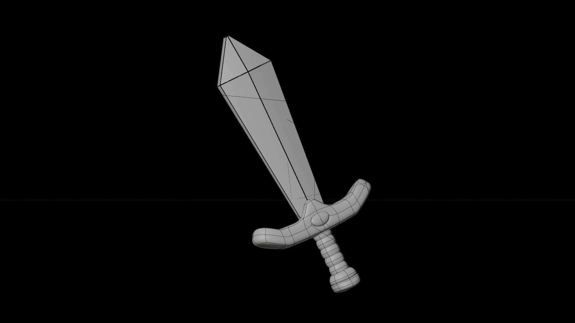 Sword 3D Illustration 3D model_1