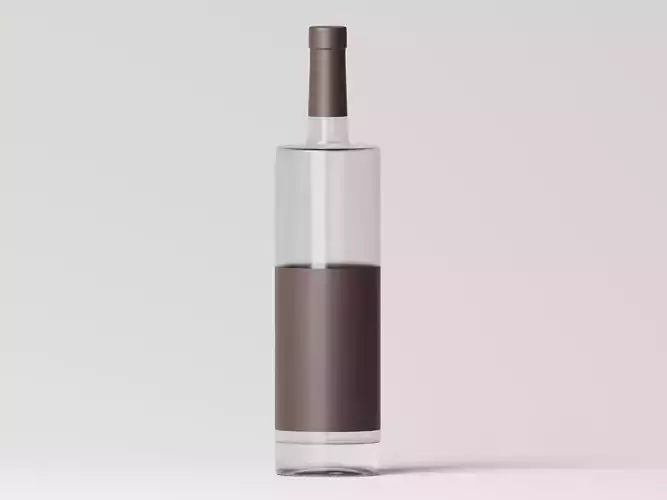 Blank Liquor Bottle 3D Model