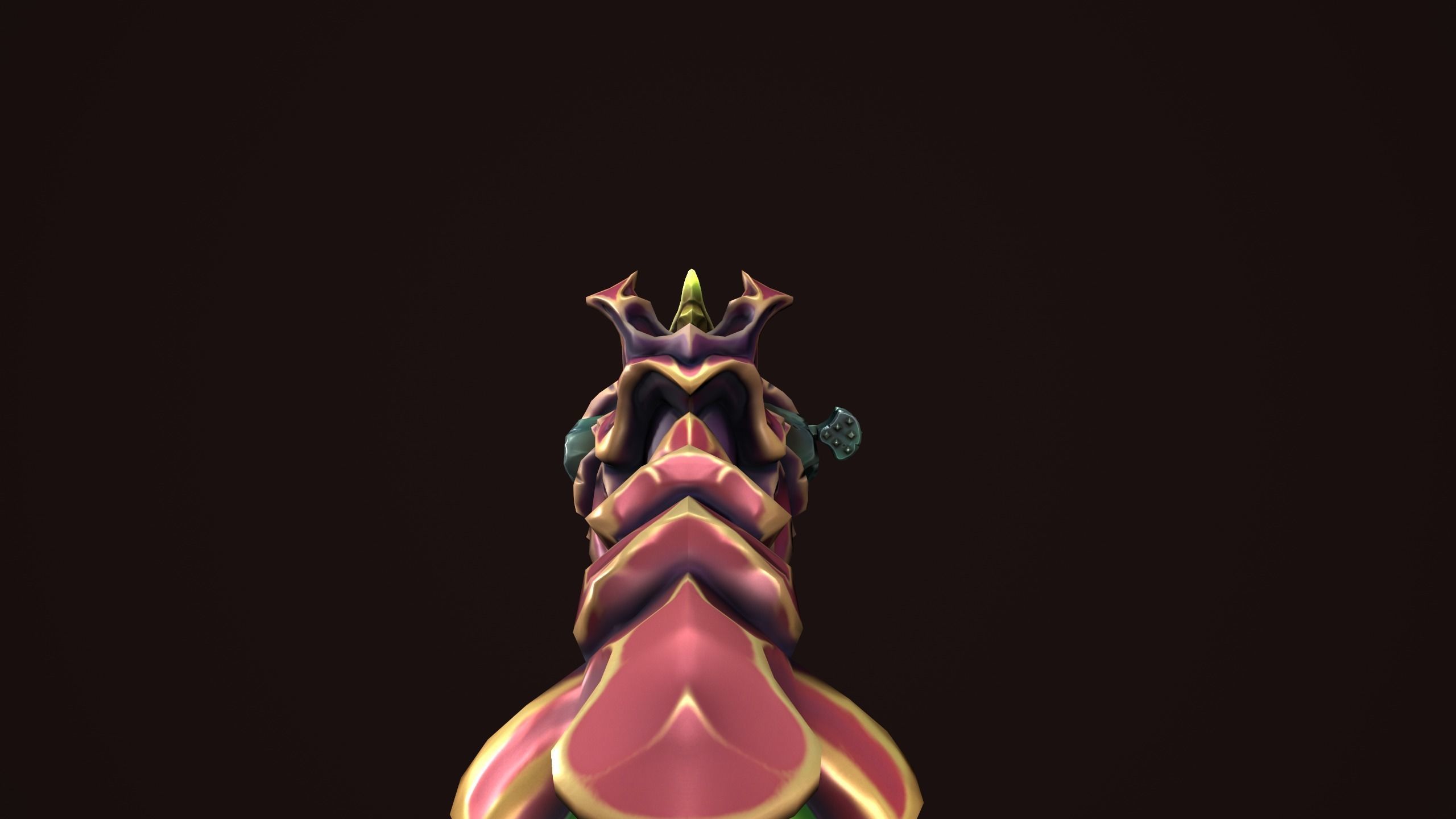 Undead assault rifle Low-poly 3D model_15