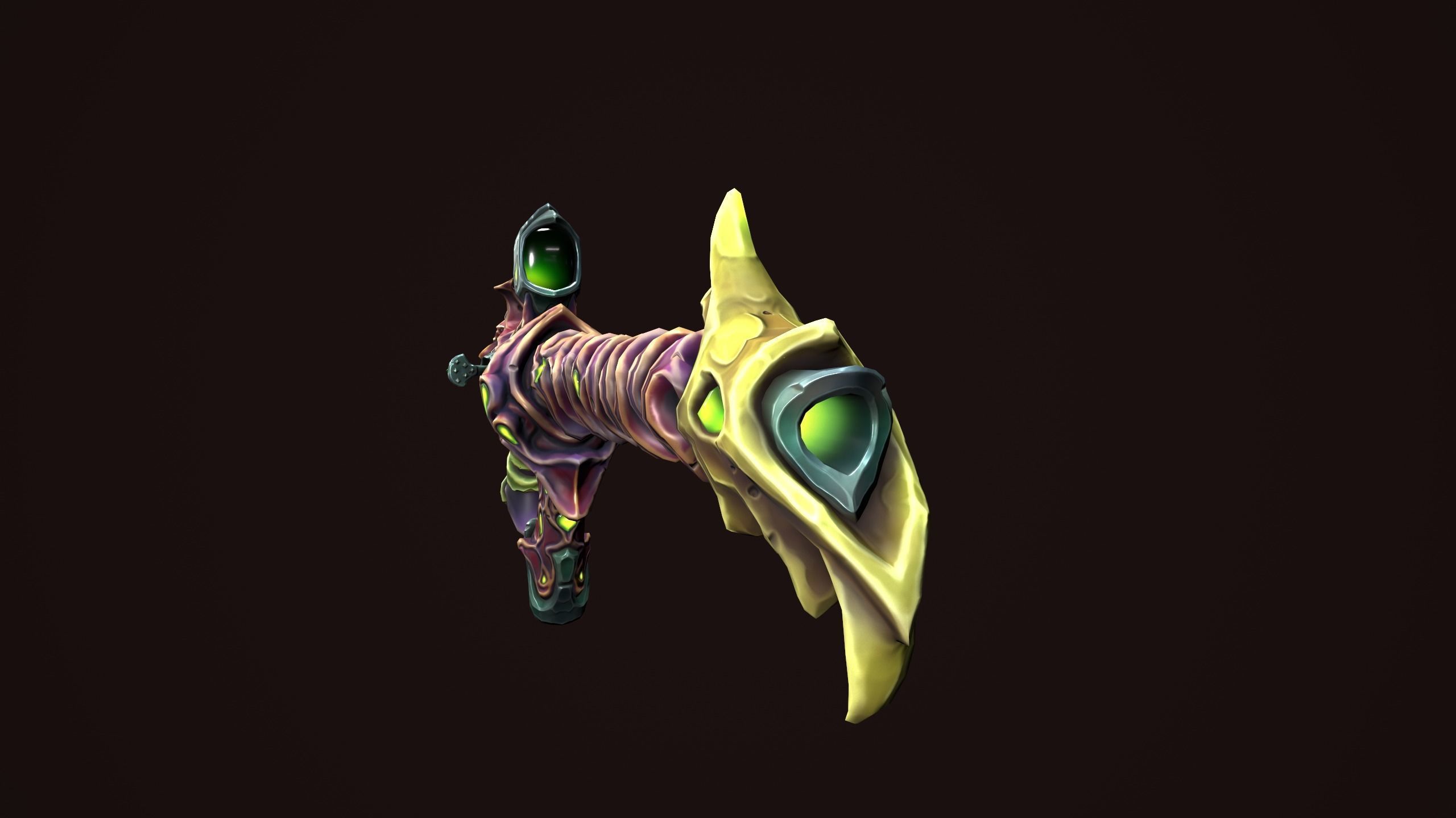 Undead assault rifle Low-poly 3D model_11