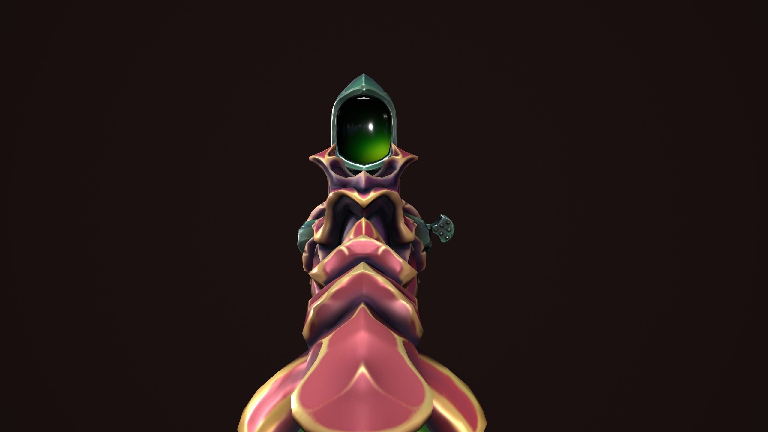 Undead assault rifle Low-poly 3D model_13