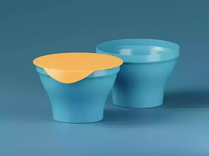 Popcorn Cup 3D Model