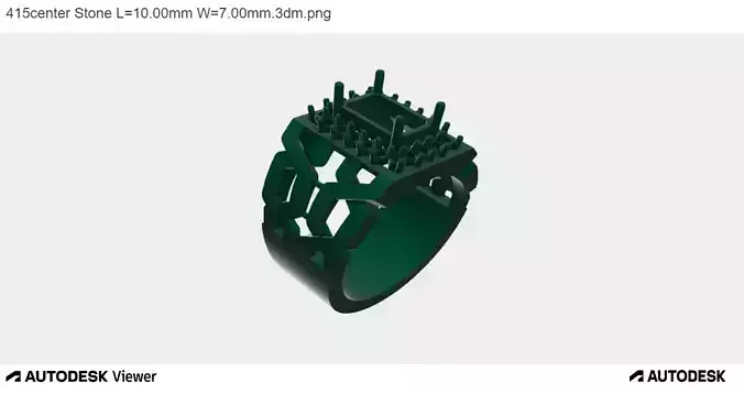 Men Ring With Emerald Cut Center Stone