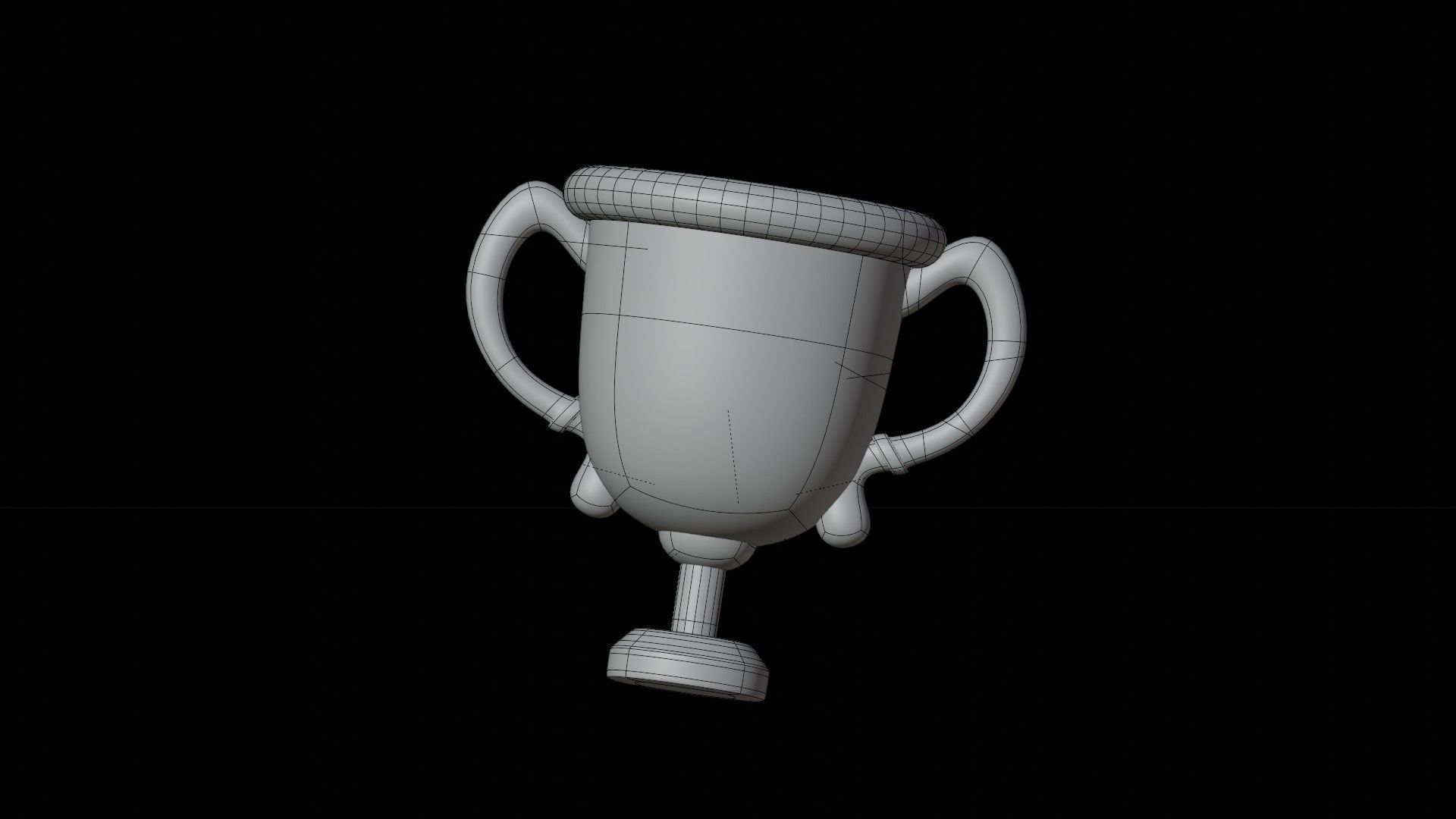 Trophy 3D Illustration 3D model_1