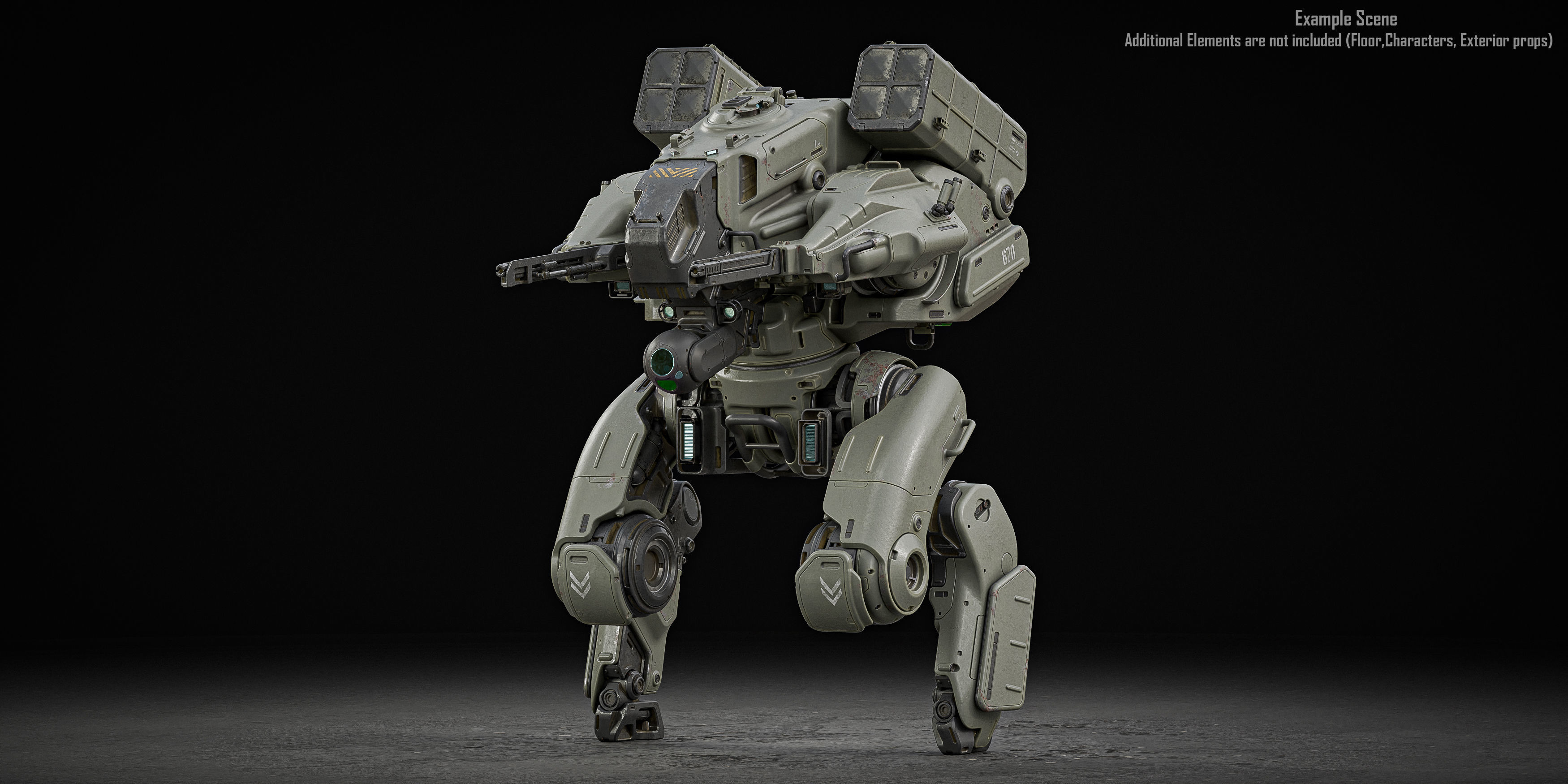 Warrior Mech 3D model_1