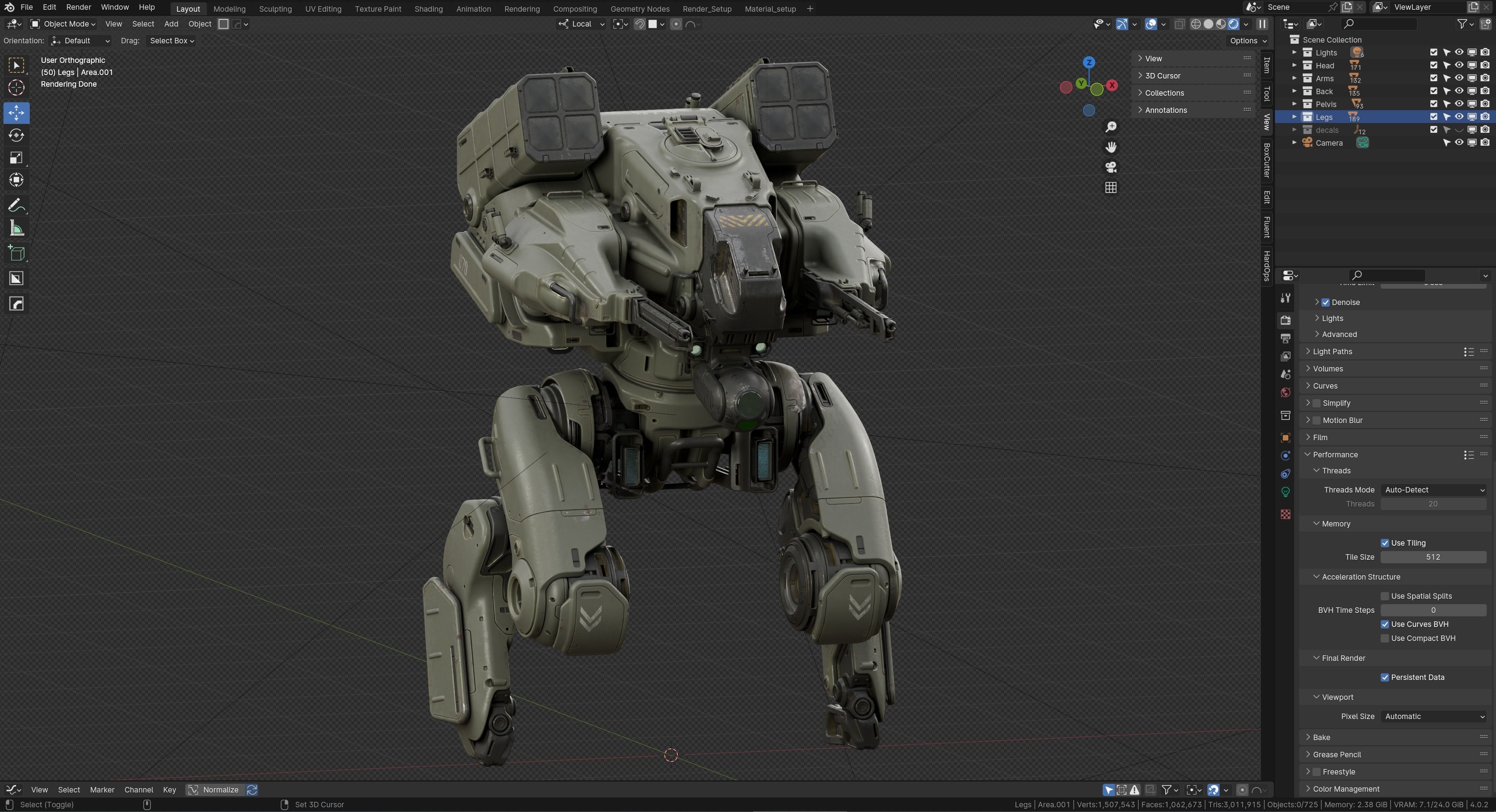 Warrior Mech 3D model_8